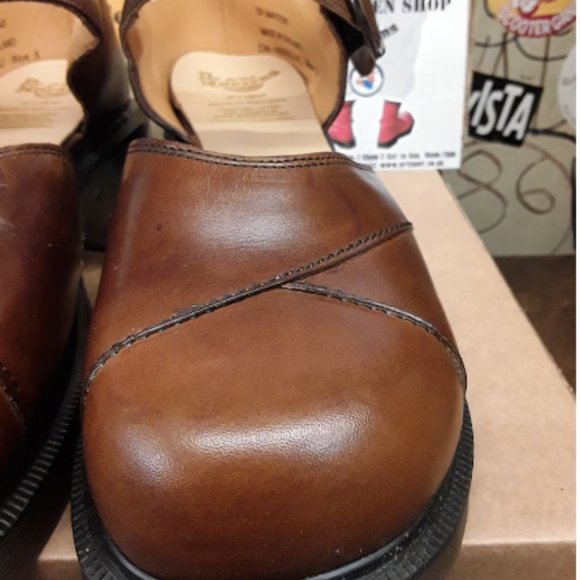 *90s VINTAGE DR MARTENS* Chunky Sole, Mary Jane Style, Brown, W8 - Picture 2 of 5